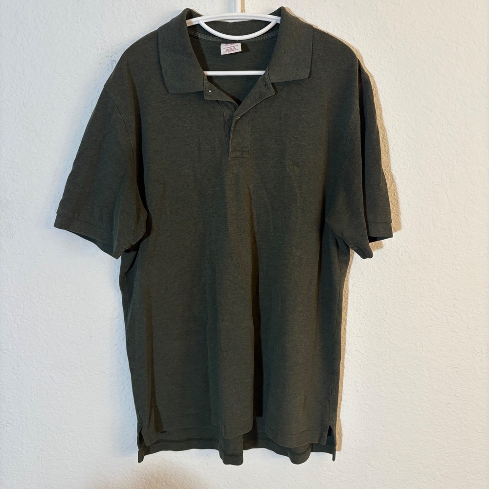 Brooks Brothers Performance Polo Mens Large Dark Olive Green